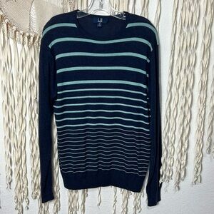 Dunhill Lanes NWOT Silk Wool Cashmere Navy Crewneck Sweater Size M